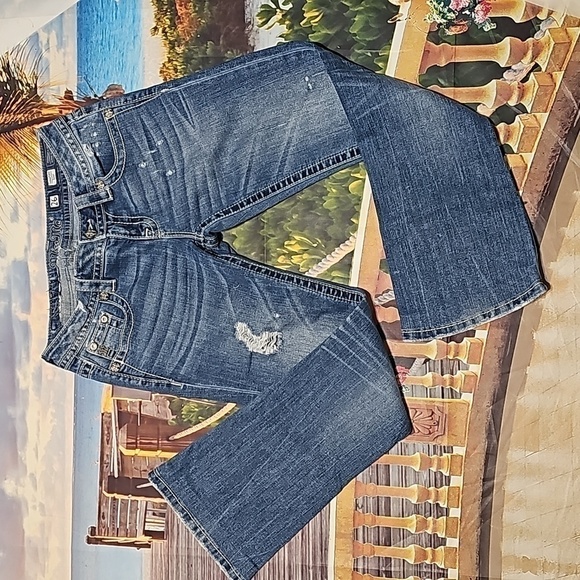 Miss Me Distressed Jeweled Bootcut Jeans Size 26‎ - Picture 1 of 6